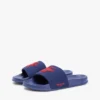 Pool-Slides aus Canvas mit Schriftzug-Monogramm Pool-Slides aus Canvas mit Schriftzug-Monogramm