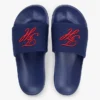 Pool-Slides aus Canvas mit Schriftzug-Monogramm Pool-Slides aus Canvas mit Schriftzug-Monogramm