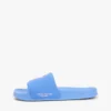 Pool-Slides aus Canvas mit Schriftzug-Monogramm Pool-Slides aus Canvas mit Schriftzug-Monogramm