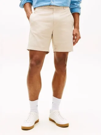 Regular Fit 7″ Shorts aus Baumwoll-Leinen-Mischung