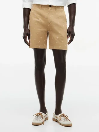 Regular Fit 7″ Shorts mit Ankerprint