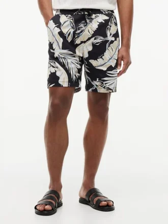Regular Fit 7″ Shorts mit tropischem Print