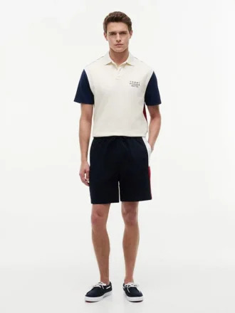 Regular Fit 8″ Flag Colorblock Shorts
