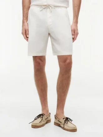 Regular Fit 8″ Shorts aus Leinenmischung