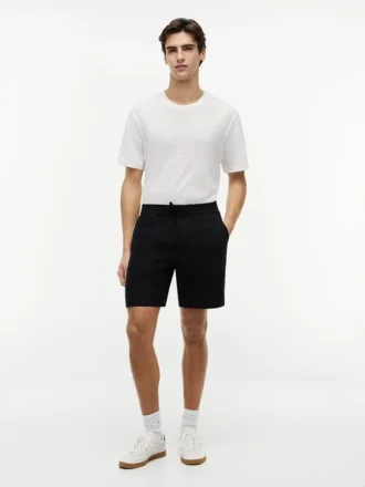 Regular Fit 8″ Shorts aus Leinenmischung