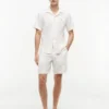 Regular Fit 8″ Shorts aus Leinenmischung