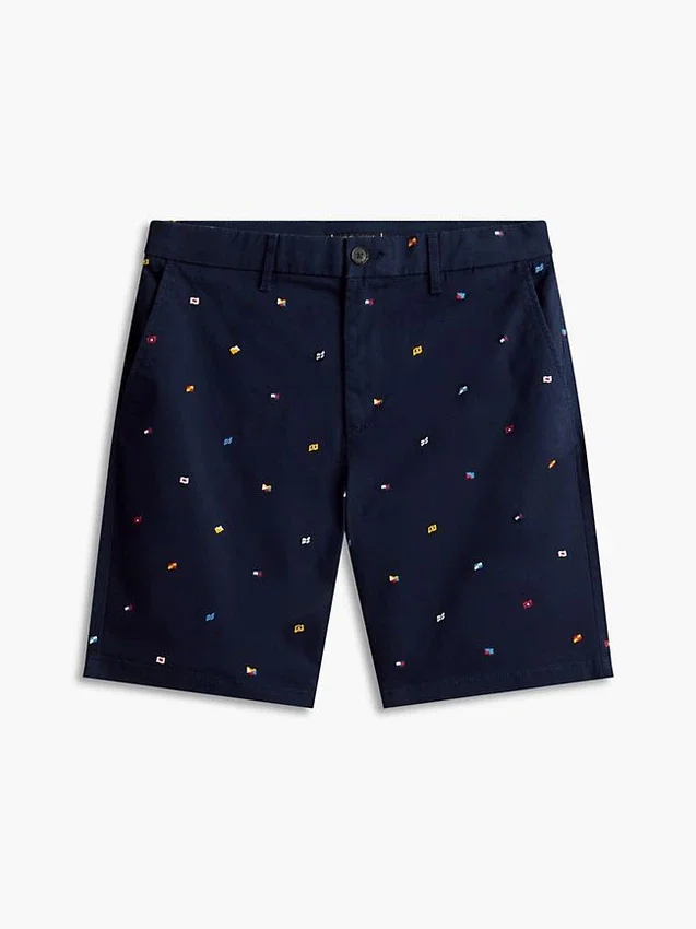 Regular Fit 9″ Shorts mit Segelflaggen-Print Regular Fit 9″ Shorts mit Segelflaggen-Print