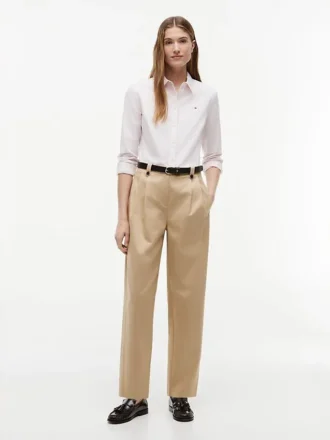 Regular Fit Gestreiftes Stretch-Oxford-Hemd