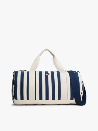 Reisetasche aus Canvas mit maritimen Streifen