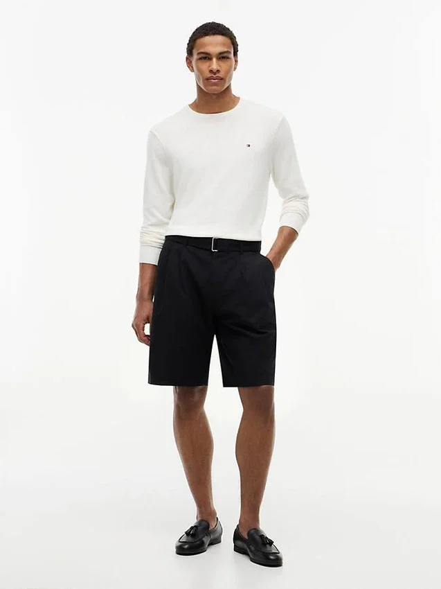 Relaxed Fit 10″ Plissee-Shorts mit Gürtel Relaxed Fit 10″ Plissee-Shorts mit Gürtel