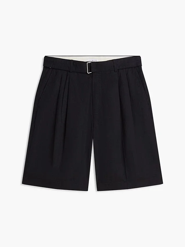Relaxed Fit 10″ Plissee-Shorts mit Gürtel Relaxed Fit 10″ Plissee-Shorts mit Gürtel