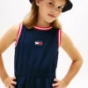Ärmelloses Kleid für Kinder mit gewelltem Flaggenlogo