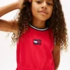 Ärmelloses Kleid für Kinder mit gewelltem Flaggenlogo