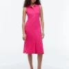 Ärmelloses Midi-Polokleid aus Piqué Ärmelloses Midi-Polokleid aus Piqué