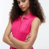 Ärmelloses Midi-Polokleid aus Piqué Ärmelloses Midi-Polokleid aus Piqué