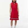 Ärmelloses Plissee-Polo-Kleid für Kinder