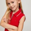 Ärmelloses Plissee-Polo-Kleid für Kinder