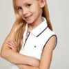 Ärmelloses Plissee-Polo-Kleid für Kinder