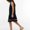 Ärmelloses Plissee-Polo-Kleid für Kinder