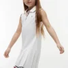 Ärmelloses Plissee-Polo-Kleid für Kinder