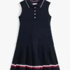 Ärmelloses Plissee-Polo-Kleid für Kinder