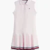 Ärmelloses Plissee-Polo-Kleid für Kinder