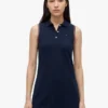 Ärmelloses Stretch-Piqué-Polokleid Ärmelloses Stretch-Piqué-Polokleid