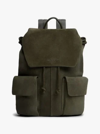 Rucksack mit Klappe aus Wildleder