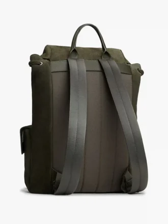 Rucksack mit Klappe aus Wildleder