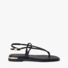 Sandalen aus Leder mit Metallic-Akzenten Sandalen aus Leder mit Metallic-Akzenten