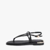 Sandalen aus Leder mit Metallic-Akzenten Sandalen aus Leder mit Metallic-Akzenten