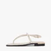Sandalen aus Leder mit Metallic-Akzenten Sandalen aus Leder mit Metallic-Akzenten