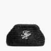 Script Monogram Raffia Clutch Script Monogram Raffia Clutch