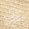 Script Monogram Raffia Clutch Script Monogram Raffia Clutch