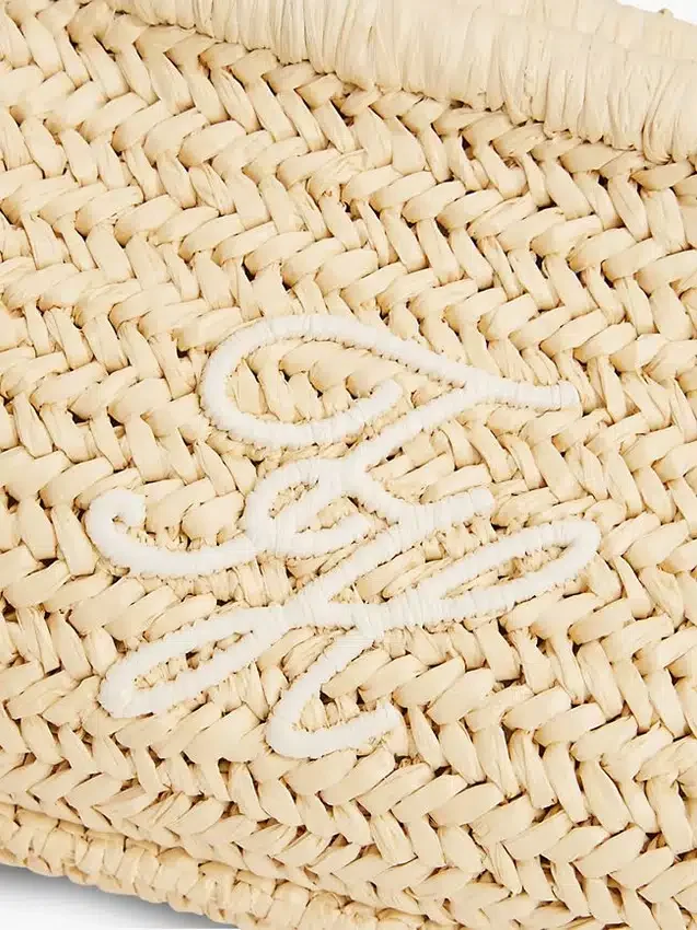 Script Monogram Raffia Clutch Script Monogram Raffia Clutch