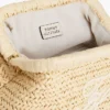 Script Monogram Raffia Clutch Script Monogram Raffia Clutch