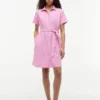 Shirtkleid aus Leinen-Baumwoll-Mischung mit Gürtel Shirtkleid aus Leinen-Baumwoll-Mischung mit Gürtel