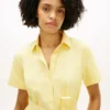 Shirtkleid aus Leinen-Baumwoll-Mischung mit Gürtel Shirtkleid aus Leinen-Baumwoll-Mischung mit Gürtel