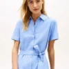 Shirtkleid aus Leinen-Baumwoll-Mischung mit Gürtel Shirtkleid aus Leinen-Baumwoll-Mischung mit Gürtel