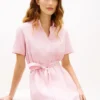 Shirtkleid aus Leinen-Baumwoll-Mischung mit Gürtel Shirtkleid aus Leinen-Baumwoll-Mischung mit Gürtel