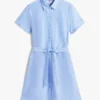 Shirtkleid aus Leinen-Baumwoll-Mischung mit Gürtel Shirtkleid aus Leinen-Baumwoll-Mischung mit Gürtel