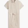 Shirtkleid aus Leinen-Baumwoll-Mischung mit Gürtel Shirtkleid aus Leinen-Baumwoll-Mischung mit Gürtel