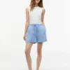 Shorts aus Leinen-Baumwoll-Mischung