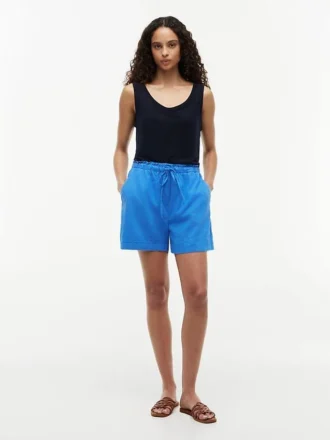 Shorts aus Leinen-Baumwoll-Mischung