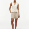 Shorts aus Leinen-Baumwoll-Mischung
