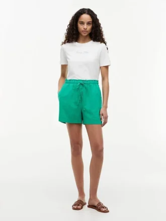 Shorts aus Leinen-Baumwoll-Mischung