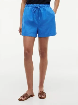 Shorts aus Leinen-Baumwoll-Mischung