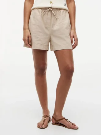 Shorts aus Leinen-Baumwoll-Mischung