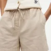 Shorts aus Leinen-Baumwoll-Mischung