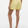 Shorts aus Leinen-Baumwoll-Mischung